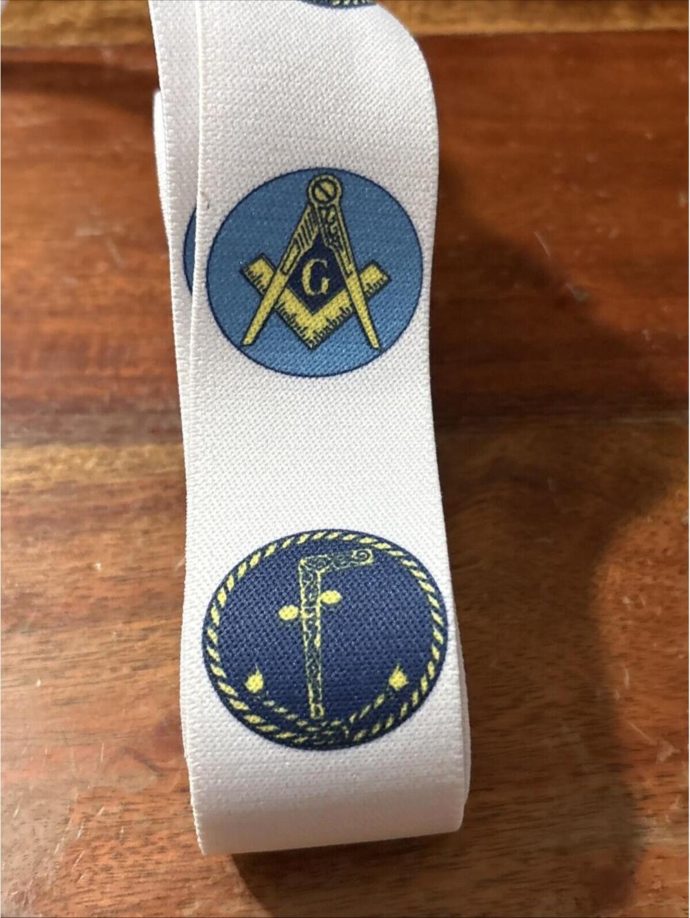 Vintage Original Masonic Stretch Suspenders-Freemasonry-White-Mason Items! Great - Picture 5 of 5